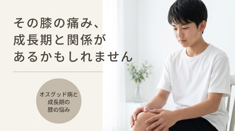 弘前市でオスグッド病の膝の痛みを改善｜成長期の運動復帰をサポート｜つばさ接骨院