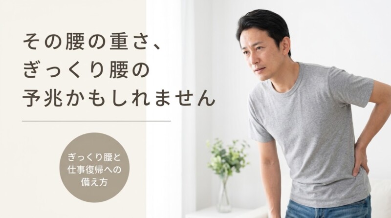 弘前市でぎっくり腰が心配な方へ｜電気グローブ施術と仕事復帰サポートのつばさ接骨院｜つばさ接骨院