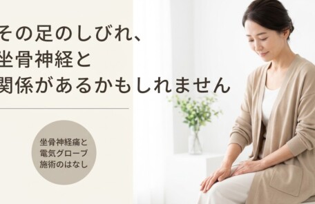 弘前市で坐骨神経痛が続く方へ｜電気グローブ施術のアプローチとセルフケアを紹介｜つばさ接骨院｜つばさ接骨院