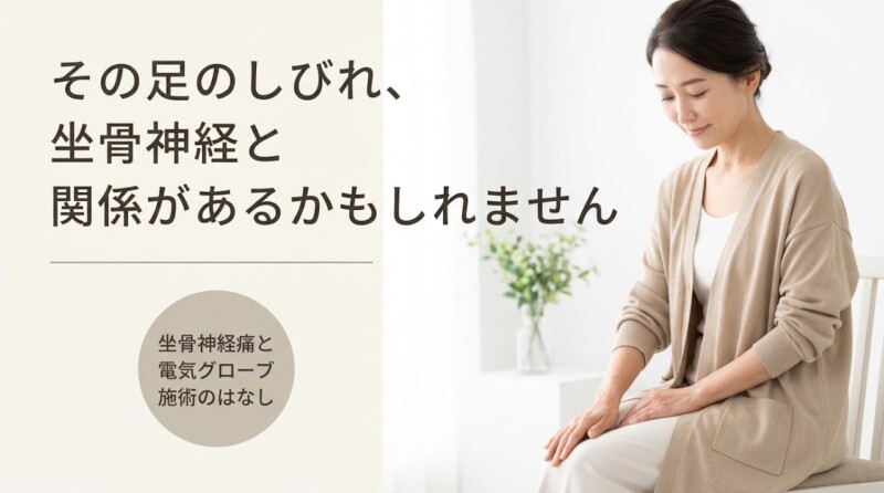 弘前市で坐骨神経痛が続く方へ｜電気グローブ施術のアプローチとセルフケアを紹介｜つばさ接骨院｜つばさ接骨院